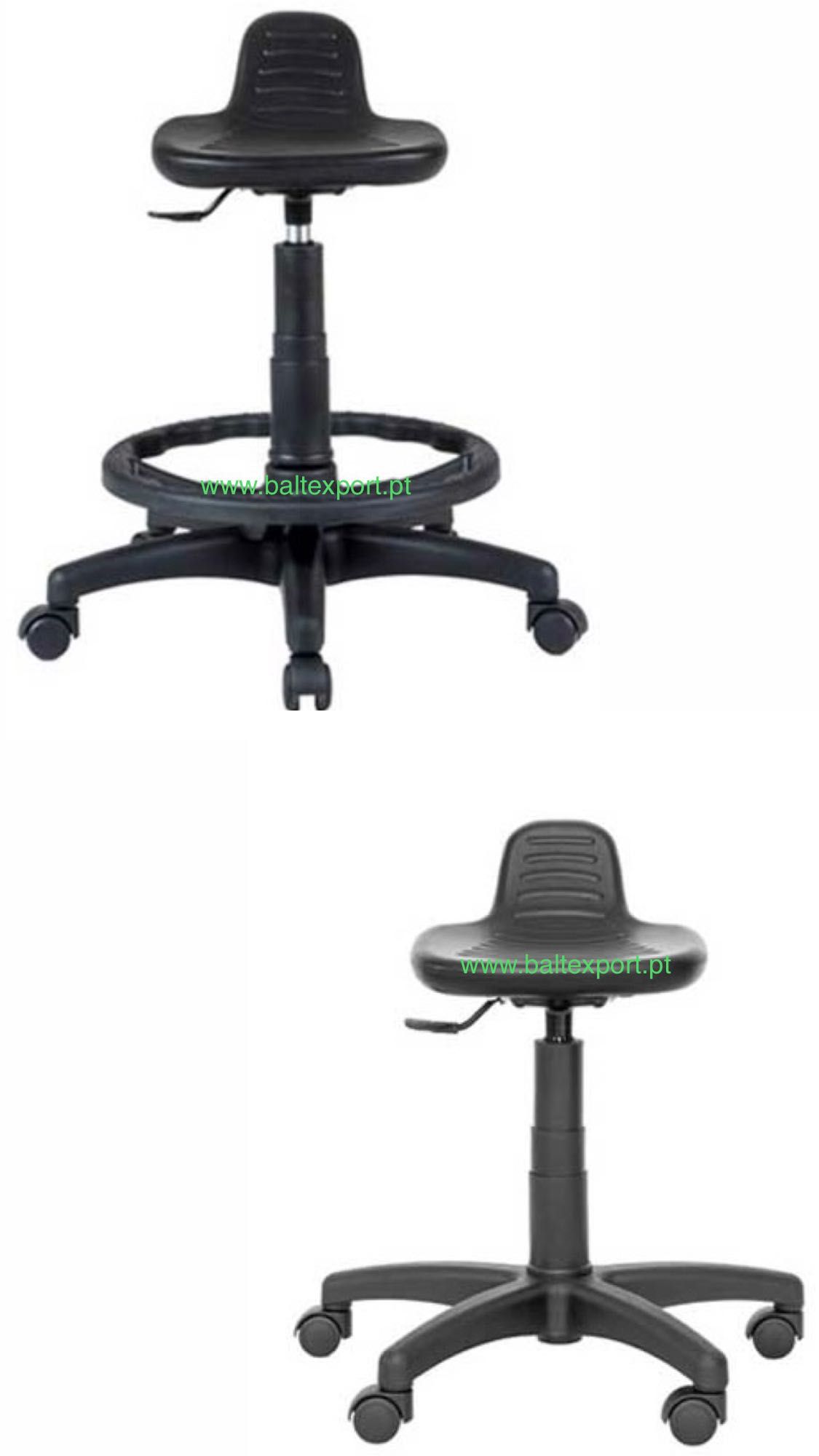 Cadeira Alta Estirador Bancada de Trabalho Rev Tecido / Pele Sintética