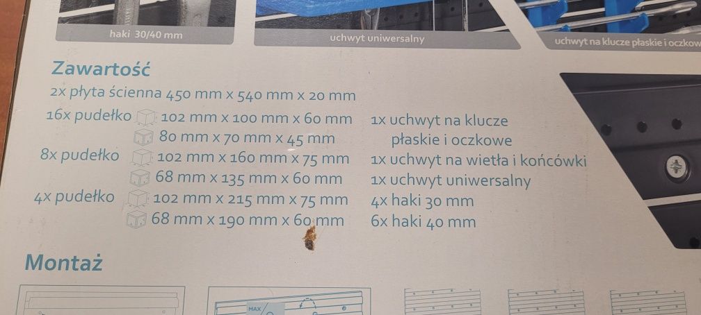 Warsztatowy organizer ścienny