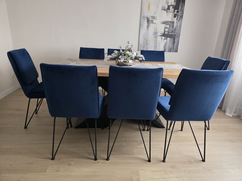 Krzesła tapicerowane welur