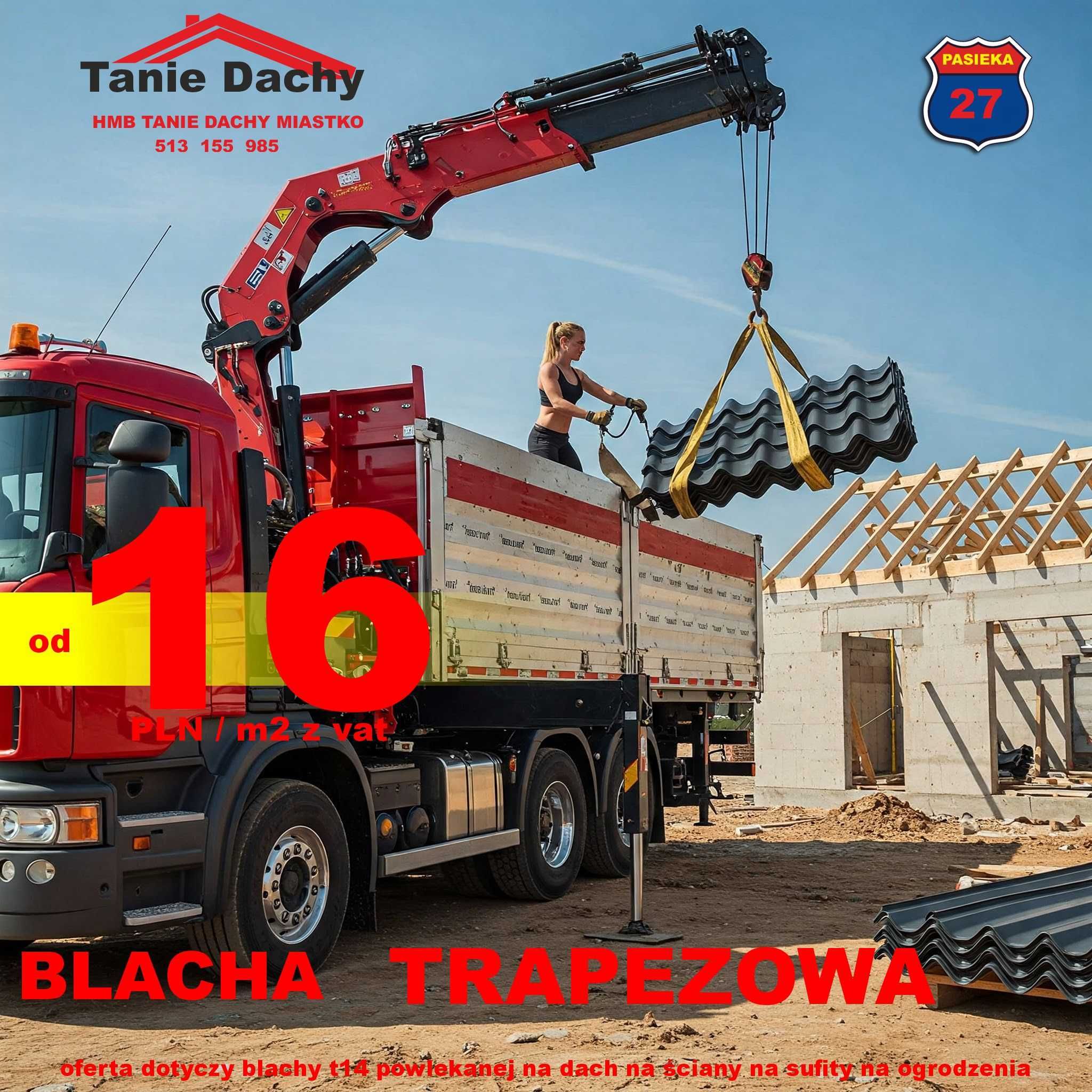 Blacha trapez trapezowa na dach cena brutto