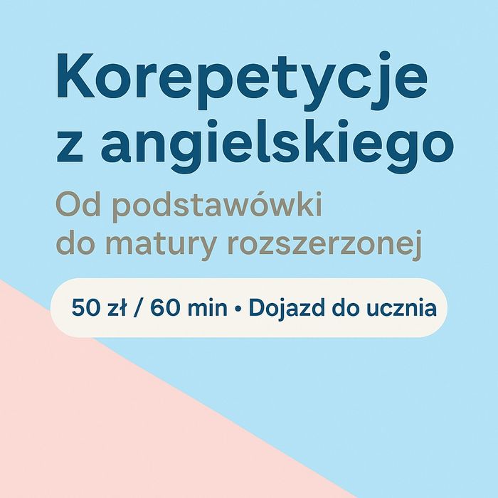 Korepetycje z języka angielskiego