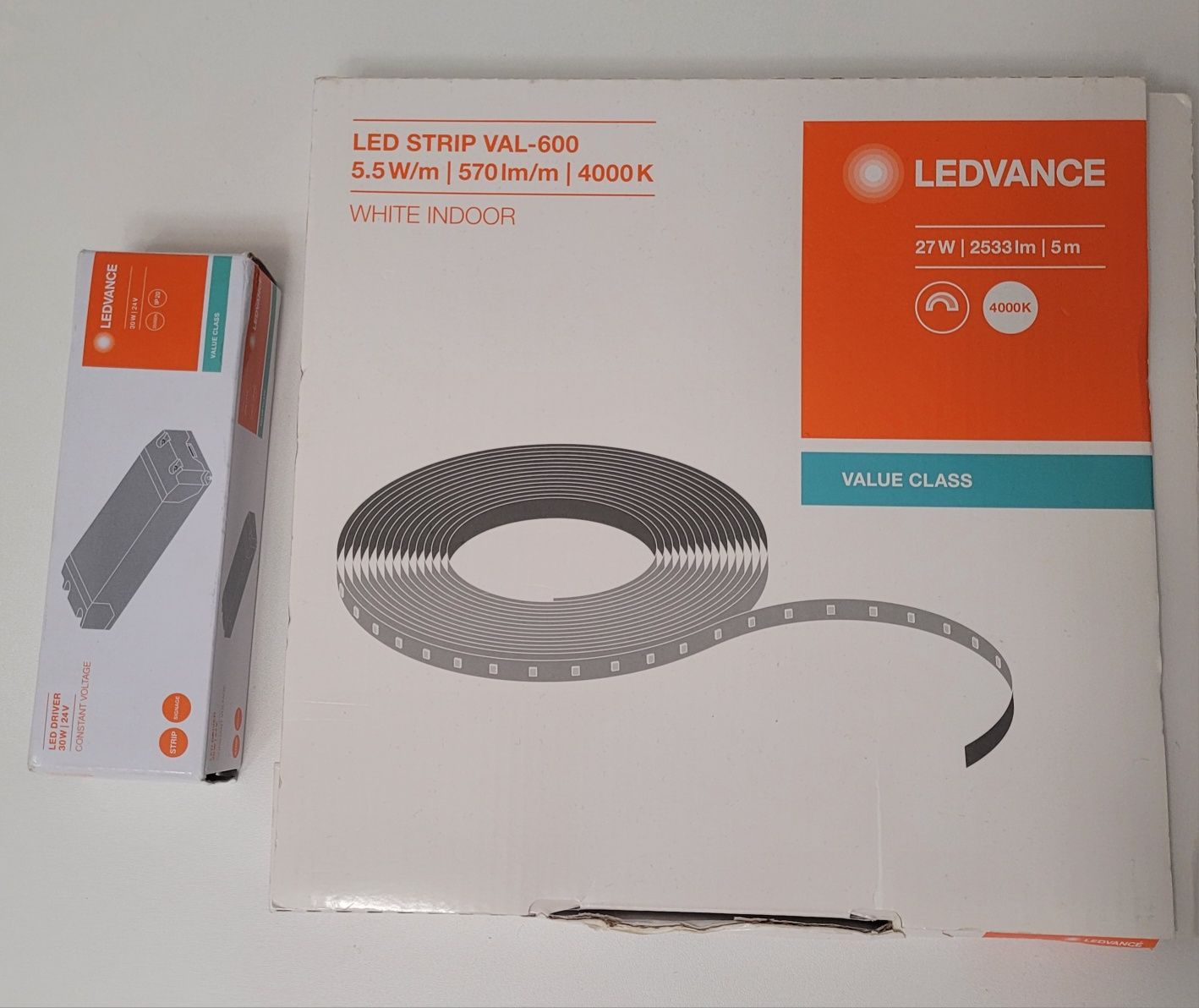 Taśma LED Ledvance 5m 4000K 27W + zasilacz 24V