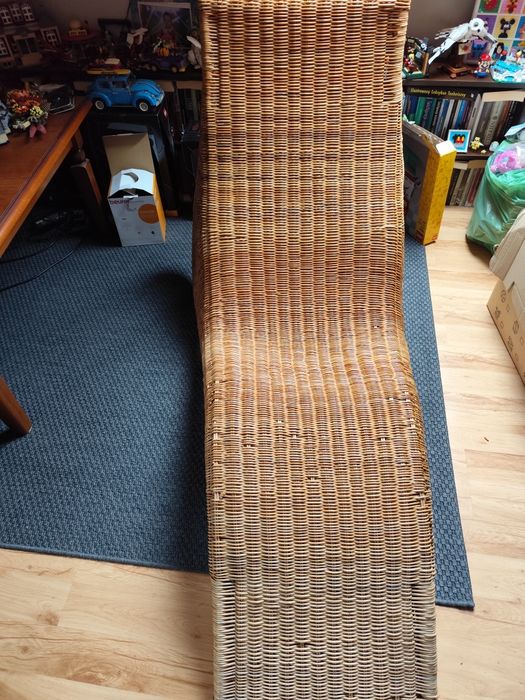 Szezlong leżanka Ikea rattanowa leżak fotel
