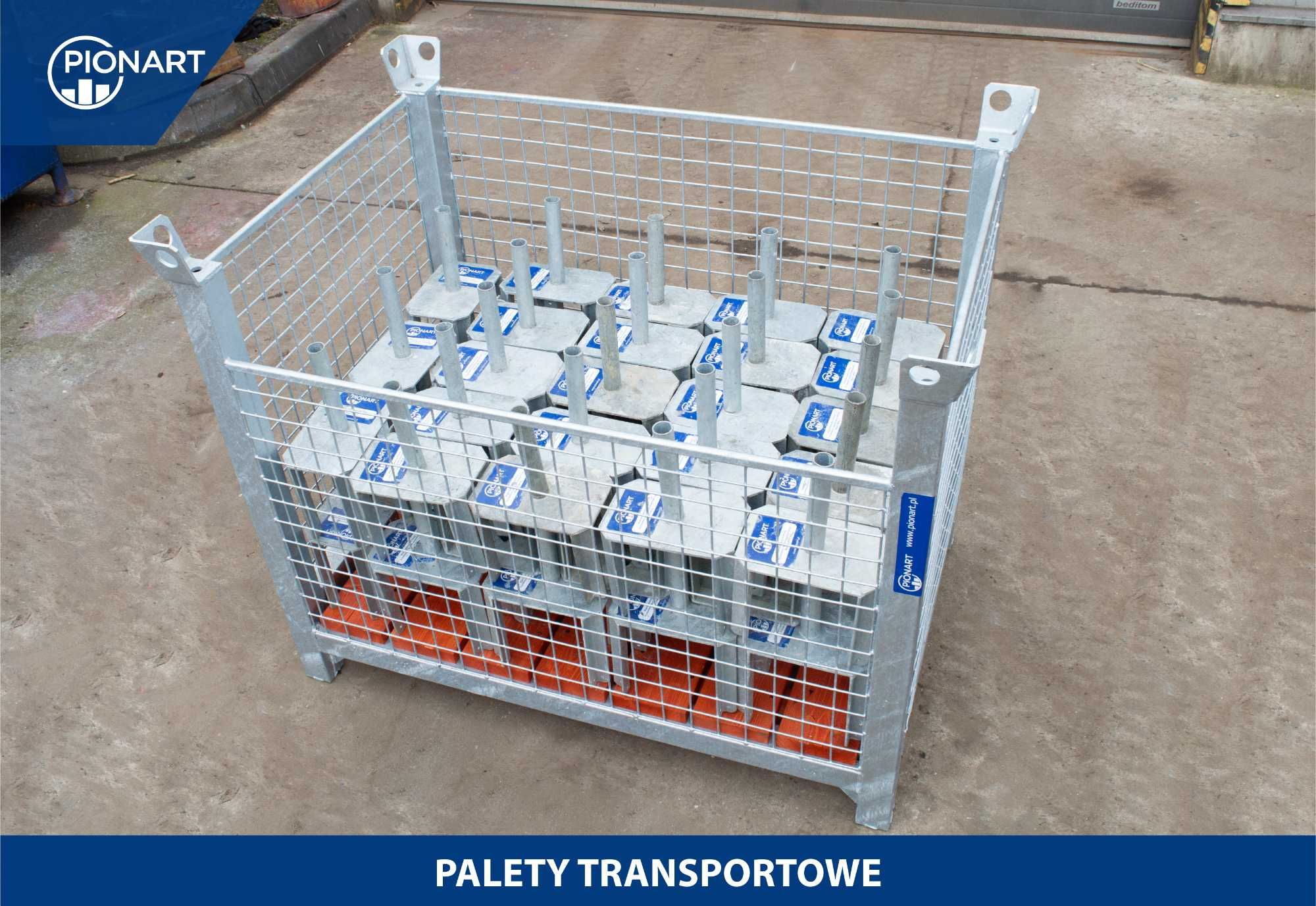 Paleta modułowa z niższą przednią burtą - na głowice krzyżowe - NOWA