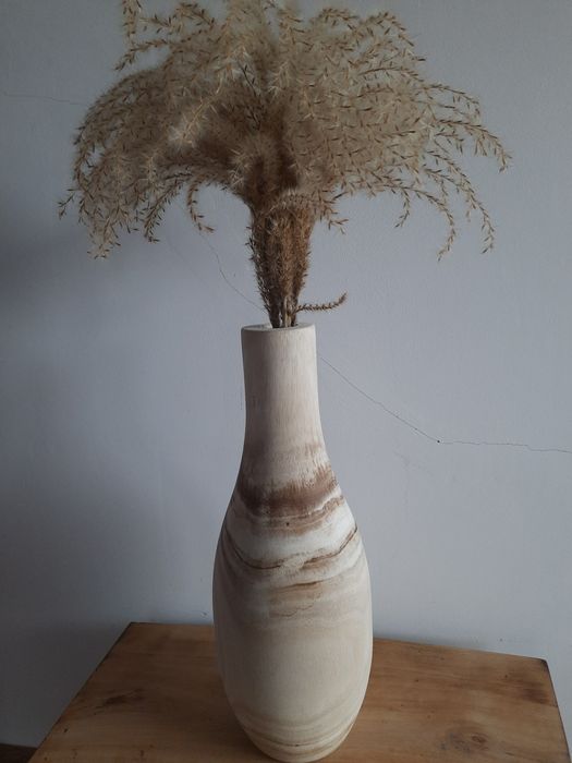 Wazon nowy boho drewniany duży