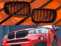 М решетка радиатора BMW F25 F26 X3 X4 ноздри c двойными ребрами