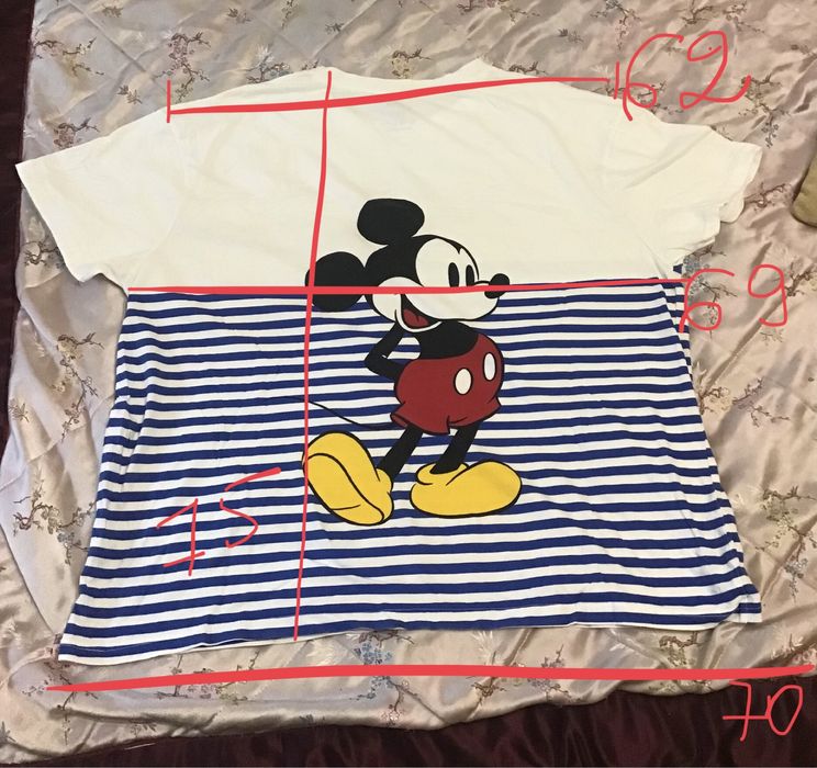 Футболка полосата великий розмір primark mickey mouse міккі маус