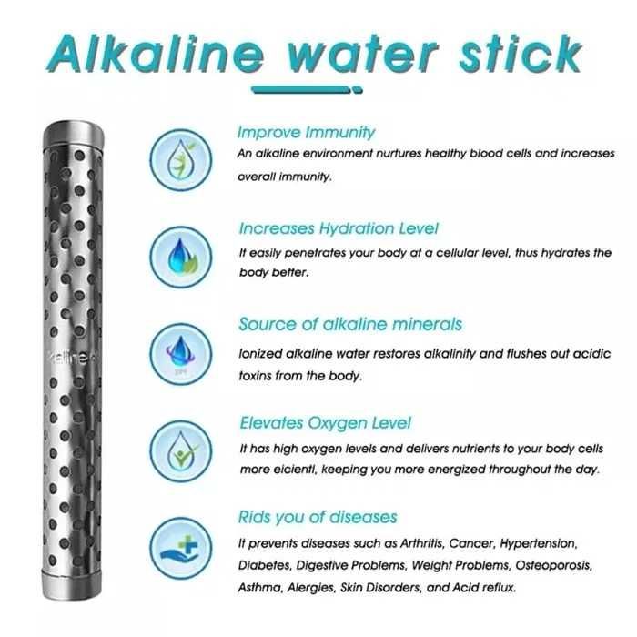 Vara alcalina que aumenta o PH da Agua