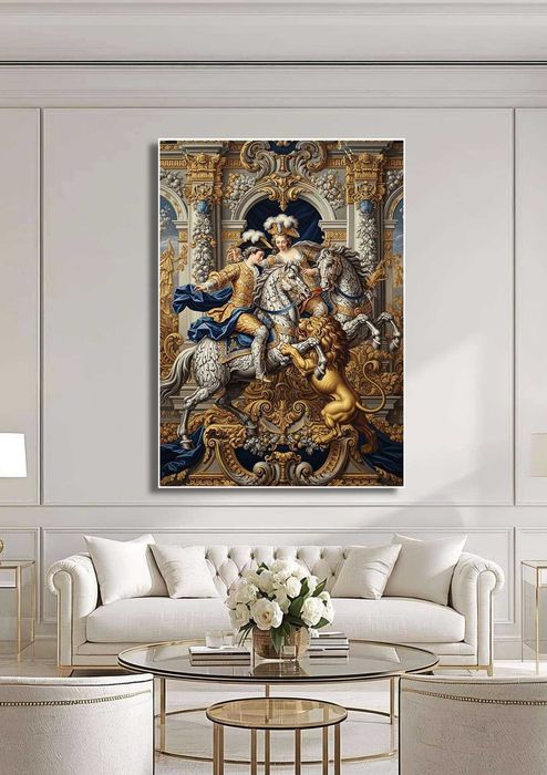 Obraz na płótnie - Ornamentyka i architektura - wielkość 59 cm x 84 cm