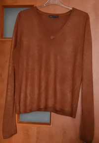 M&S cienki brązowy sweter roz  L