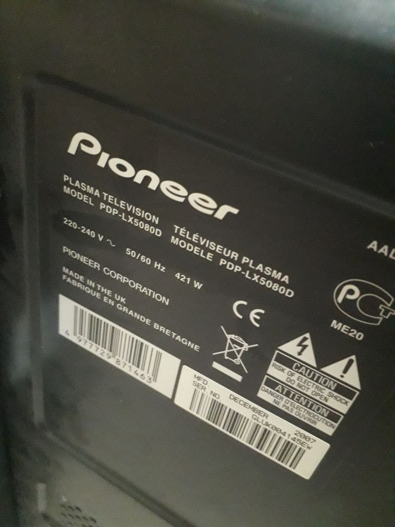 Плазма Pioneer PDP-5080Х по запчастям,не вкл.