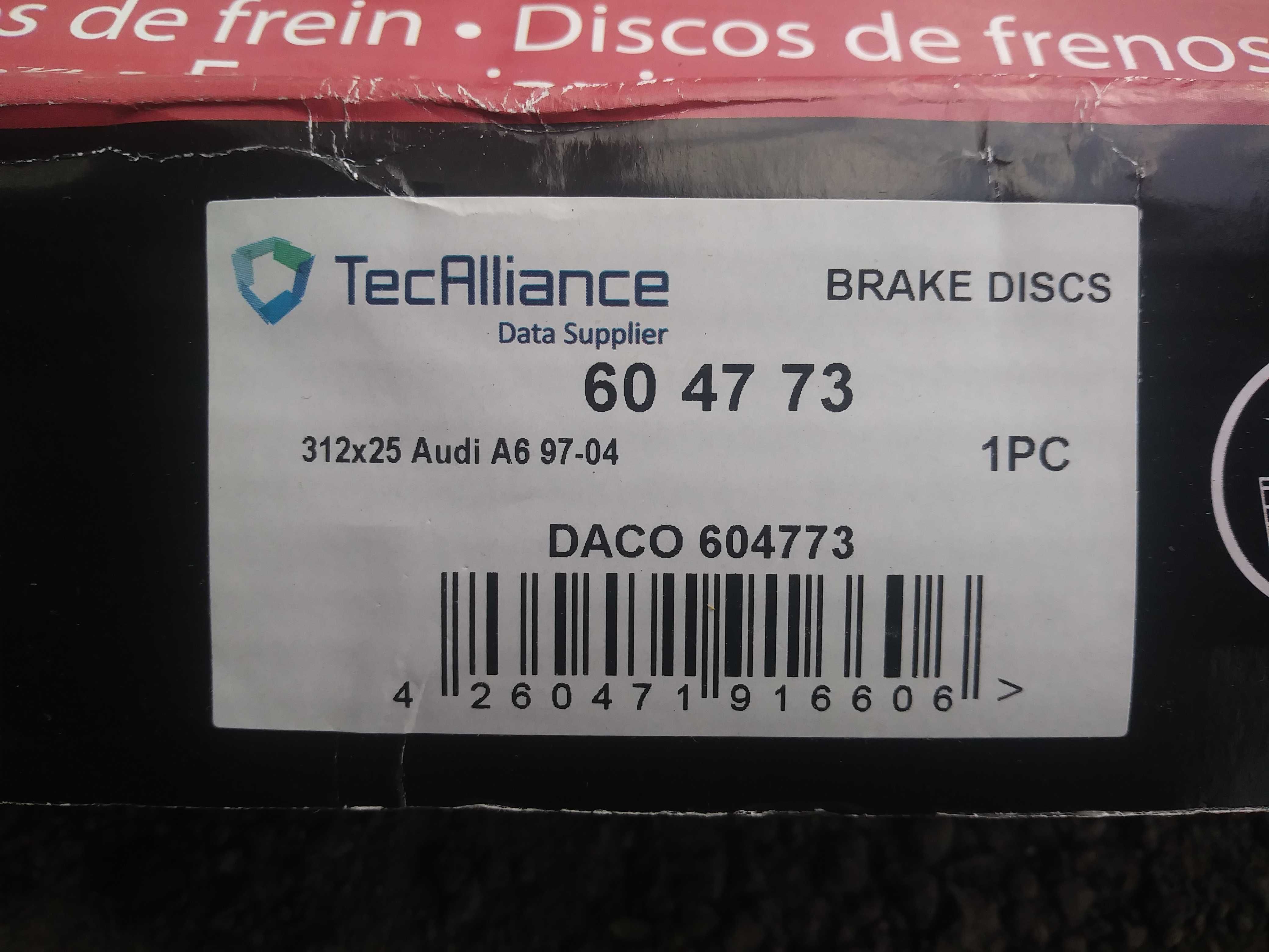 Audi A6 97-04r  A4    312x25 Tarcze hamulcowe przód przednie NOWE