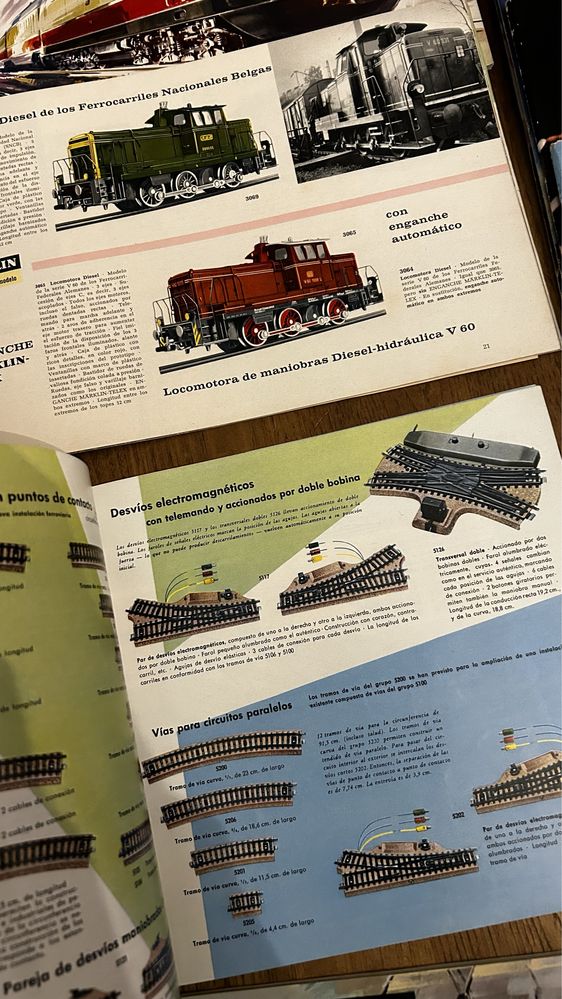 Marklin Fleischmann Rivarossi Rokal catálogos comboios locomotivas