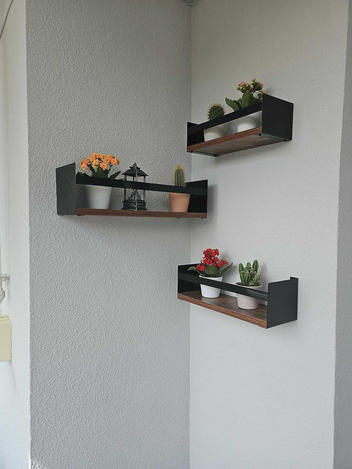 Półka łazienkowa 3 sztuki loft retro na ścianę ścienne dekoracja
