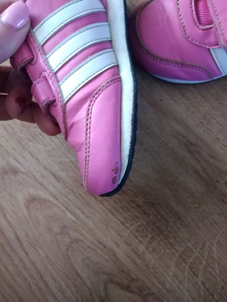 Buty Adidas sportowe biało różowe