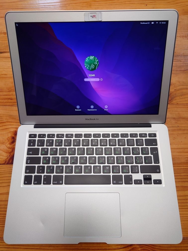 Ноутбук APPLE MacBook air 13" 2015 року, повністю в робочому стані