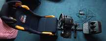Zestaw: fotel dla graczy Red Bull + kierownica Logitech G920a