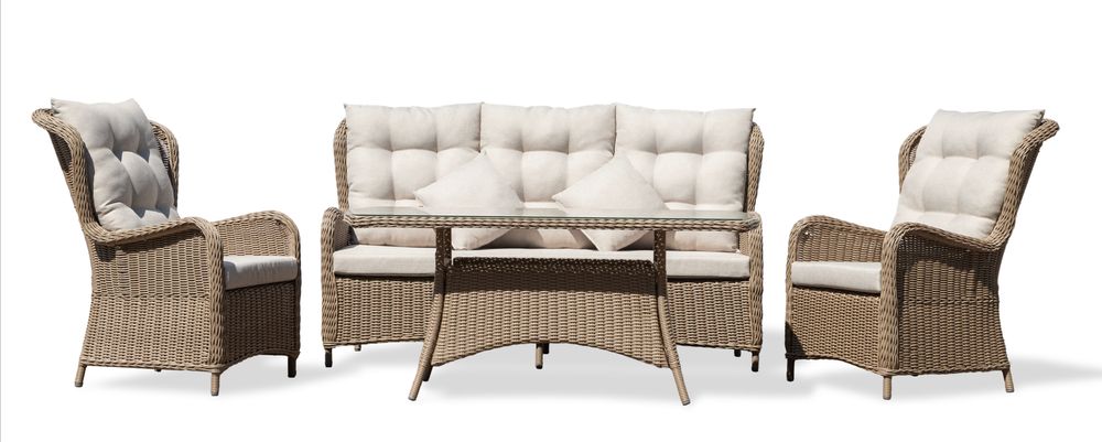 Meble ogrodowe premium MARBELLA technorattan KOMPLET wypoczynkowy HIT