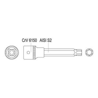 Klucz Trzpieniowy Torx 1/2 T20 L100Mm Yato Yt-0434