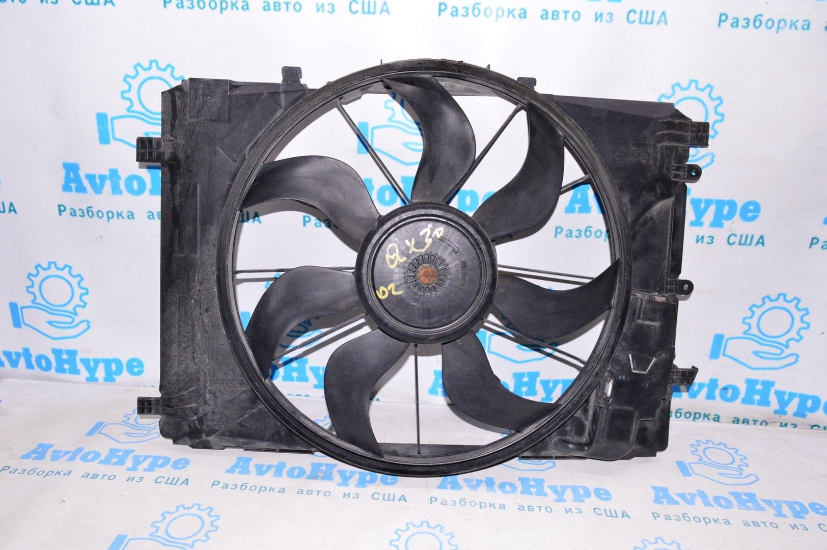 Диффузор кожух радиатора в сборе Infiniti QX30 17- (02) с компьютером