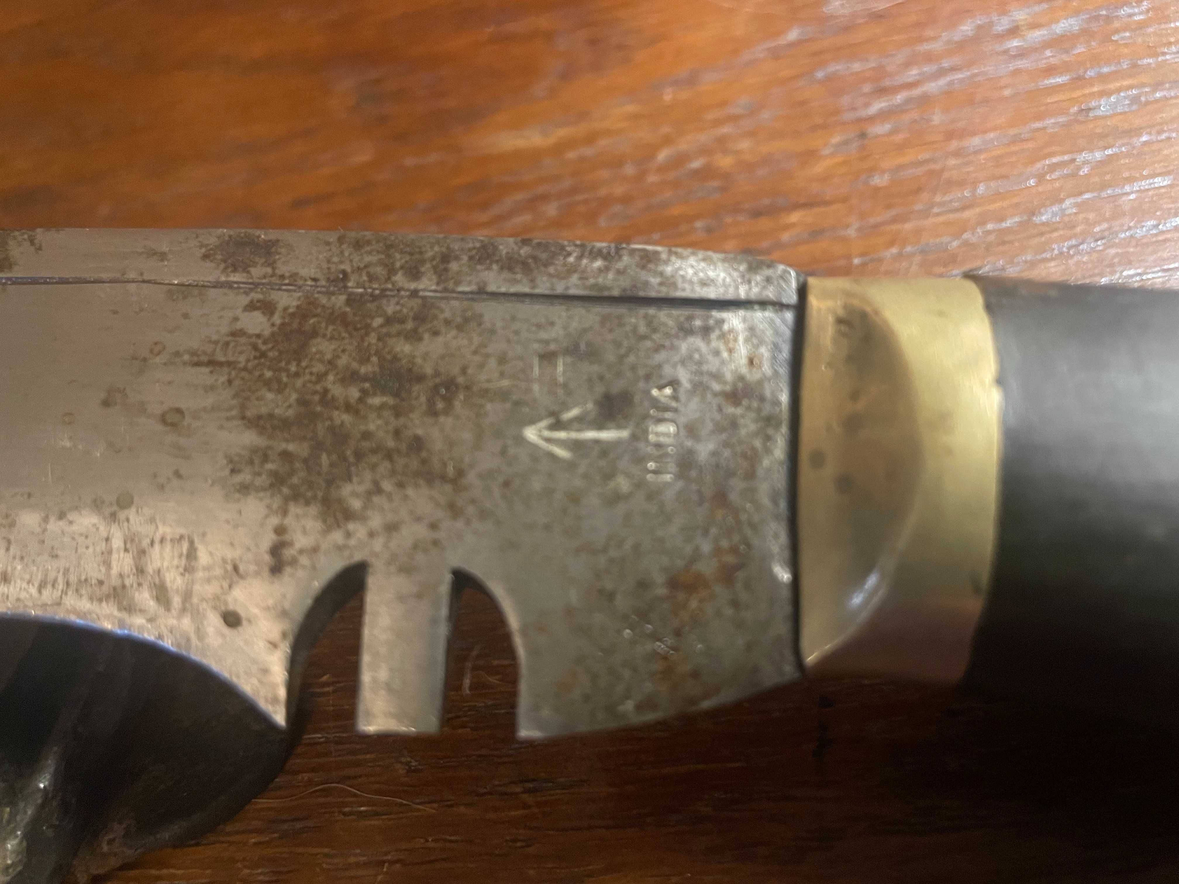 Oryginalny wojskowy nóż Kukri, Gurkha XX w. sygnowany