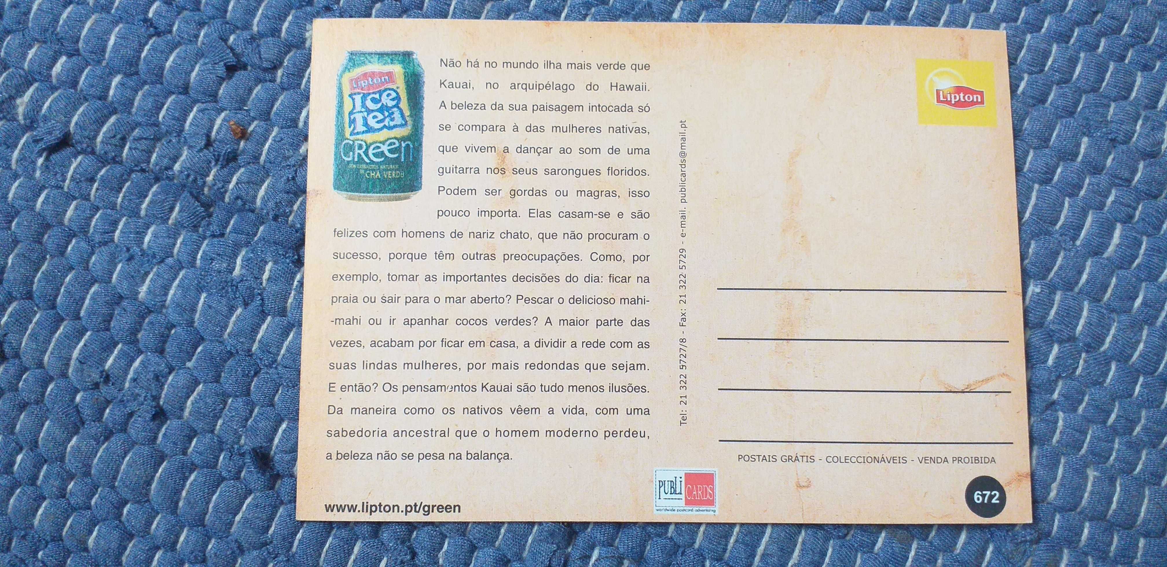 Postal - Lipton Ice Tea - portes incluidos.