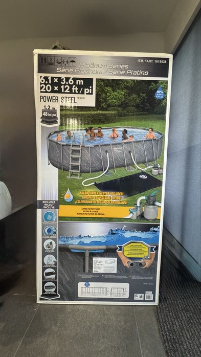 Piscina Bestway NOVA de 6,1m x 3,6m com extras