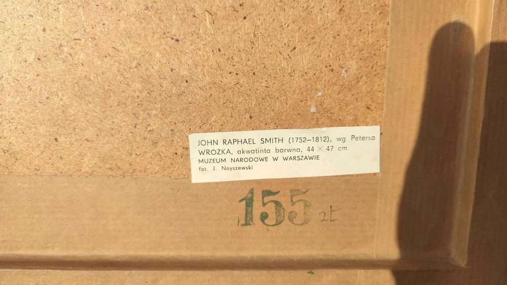 Obraz J. R. Smith wg Petersa Wróżka - Reprodukcja w ramie PRL