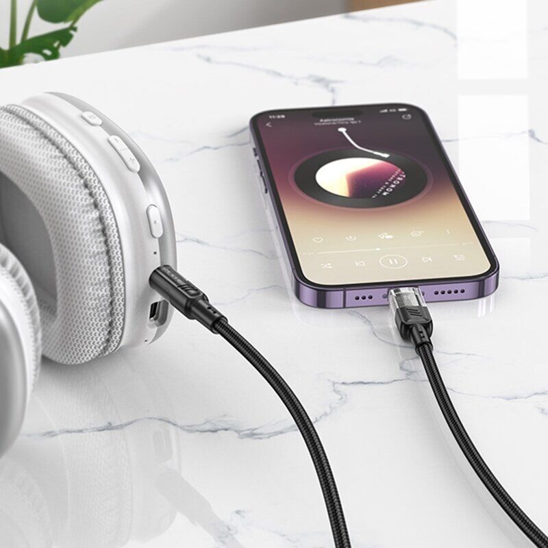 AUX кабель iPhone 1.2М Аудіо Перехідник 3.5mm to Ligtning UPA27