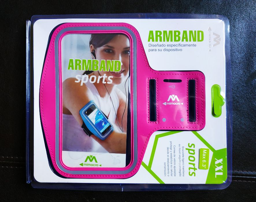 PROMOÇÃO ArmBand Smartphone até 6,3" Rosa Cinta Bolsa de Corrida Nova