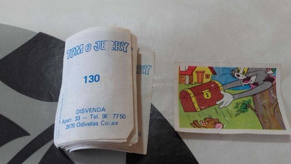 Cromos antigos Tom e Jerry.