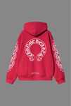 Зип худи Хром Хардс красное ( Chrome Hearts )