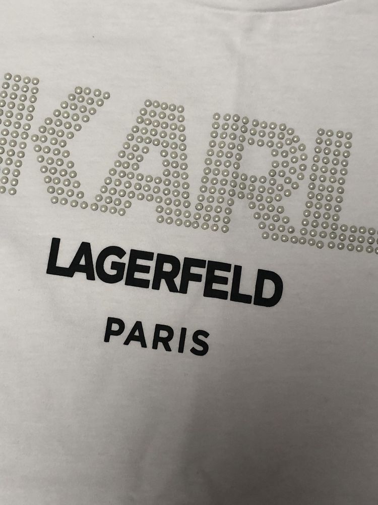 Koszulka Damska Karl Lagerfeld Paris  biała T-shirt XL