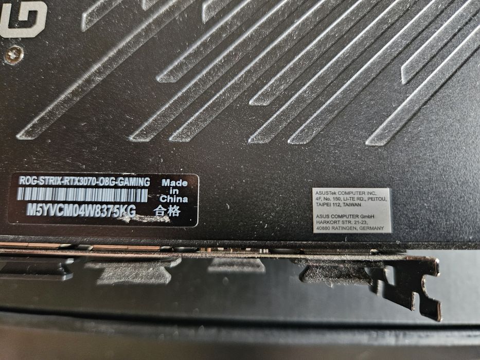 Geforce RTX 3070 Asus ROG Strix Gaming
