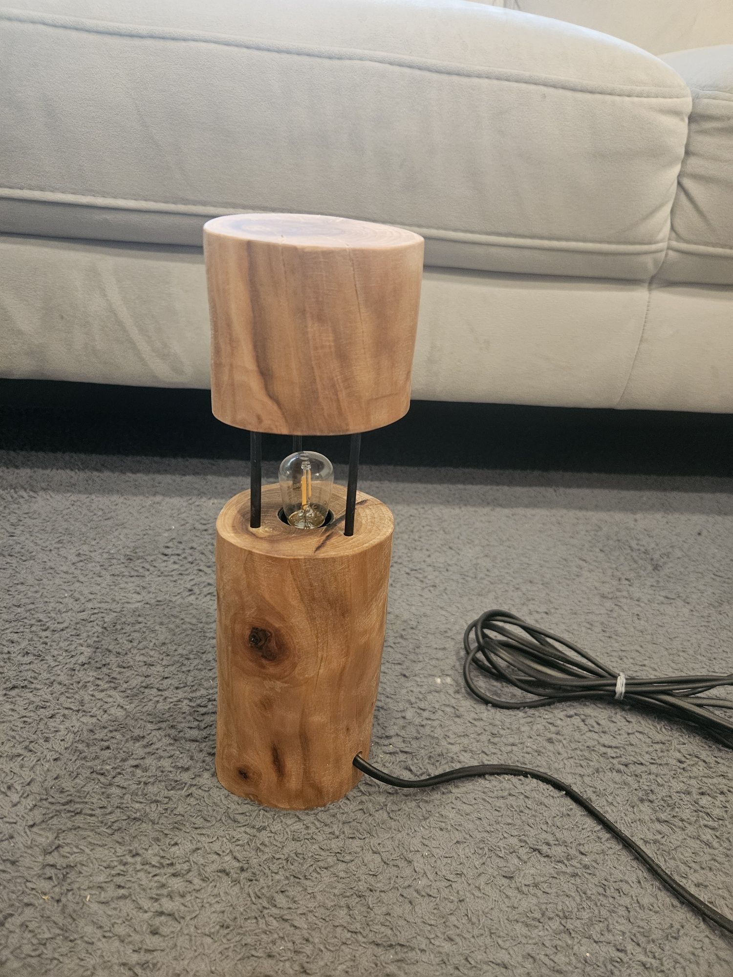 Lampka nocna drewniana