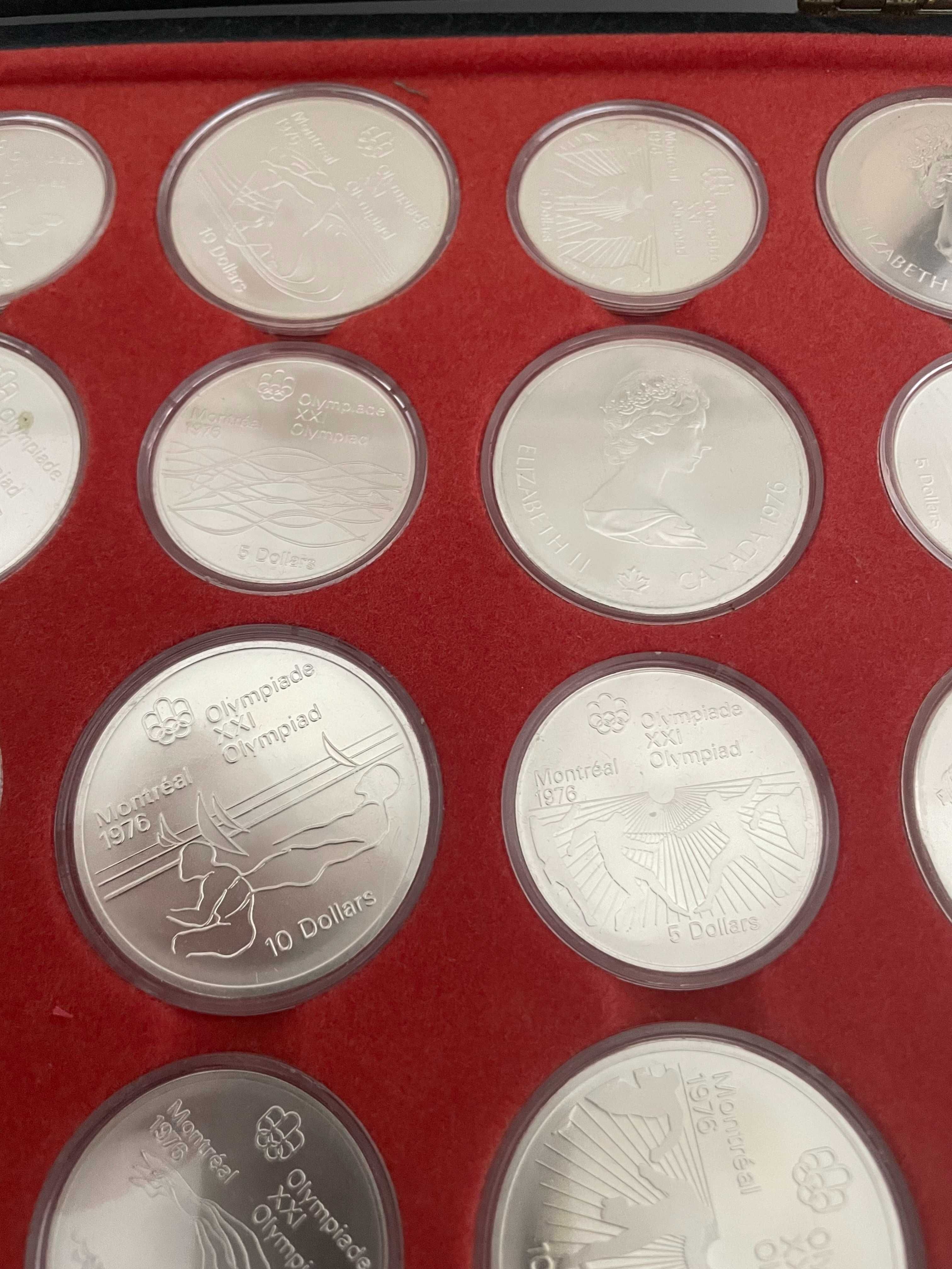 Caixa 28 moedas Jogos Olímpicos Canadá 1976