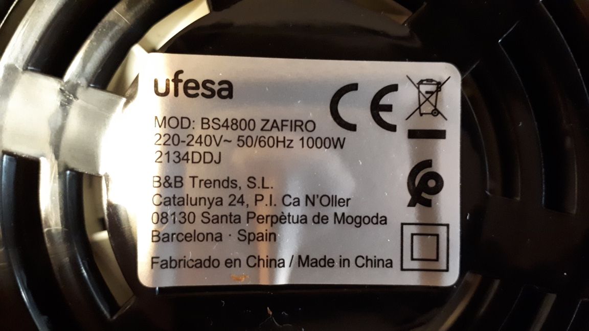 Liquificadora UFESA Zafiro Plus 1000W