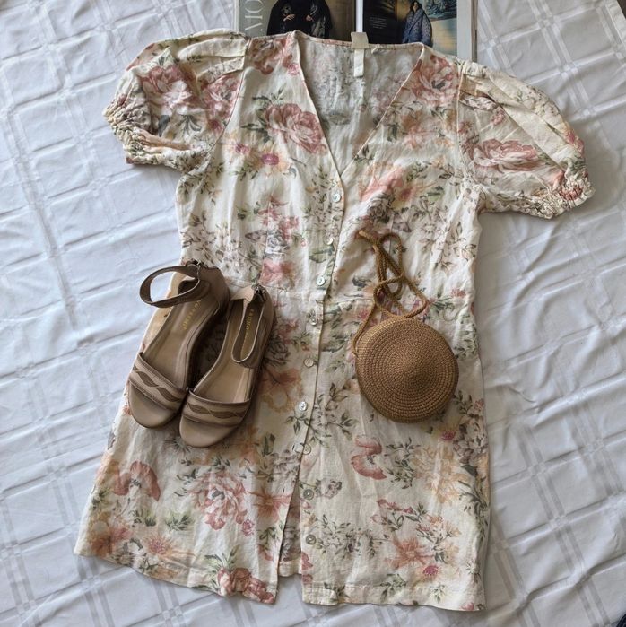 Sukienka Damska Letnia W Kwiaty H&M r 46/48