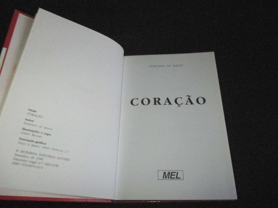 Livro Coração Edmundo de Amicis Ilustrado
