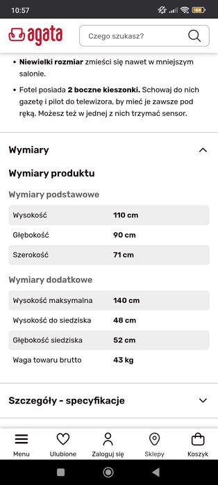 Fotel elektryczny rozkładany