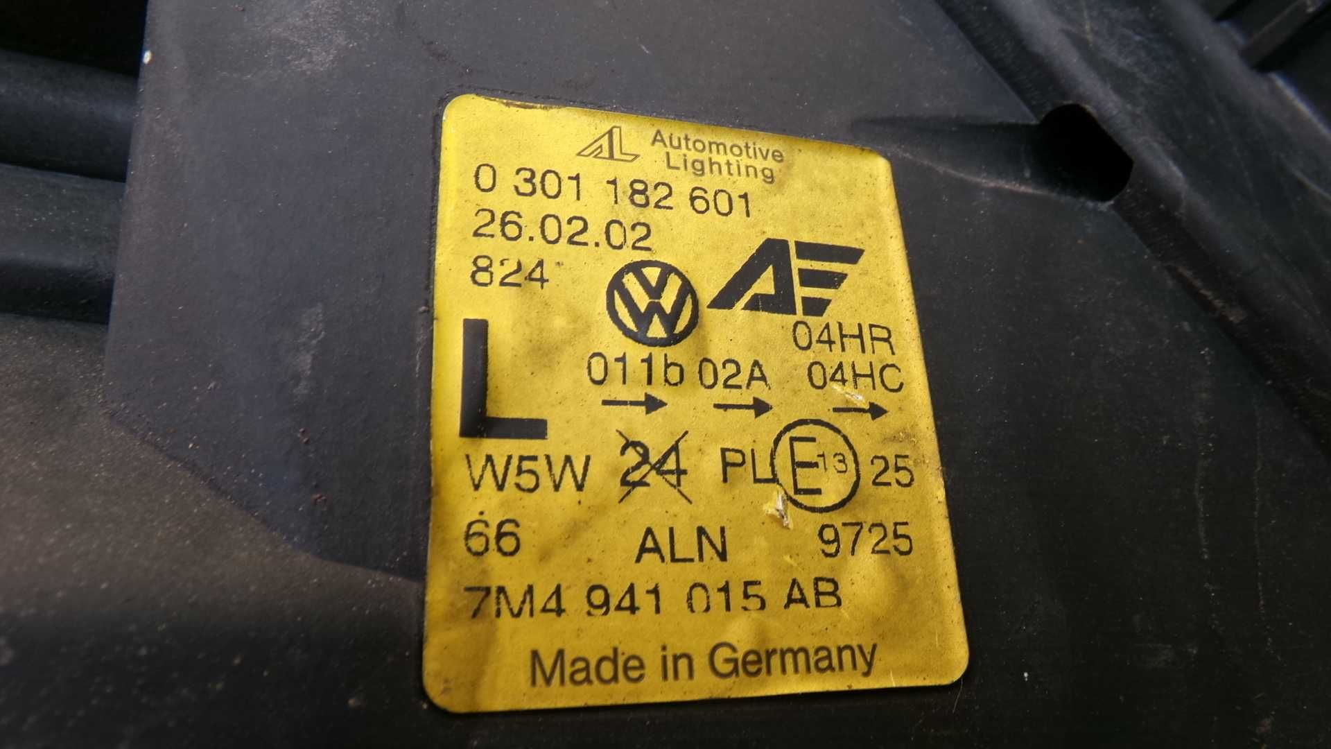 Mar5 Lampa przednia lewa volkswagen sharan I lift anglik