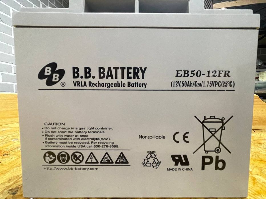 Акумулятор батарея 12V 50Аh AGM BB Battery