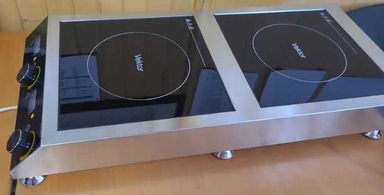 Індукційна плита , промышленная индукционная плита на 2 конфорки