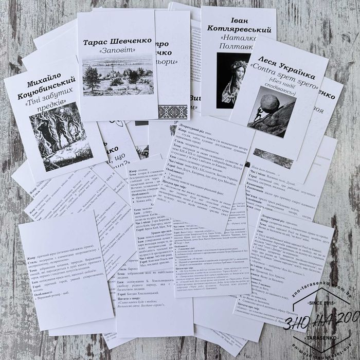 МЕГА комплект флешкарток НМТ ЗНО 2026 українська мова та л-ра, 771 шт