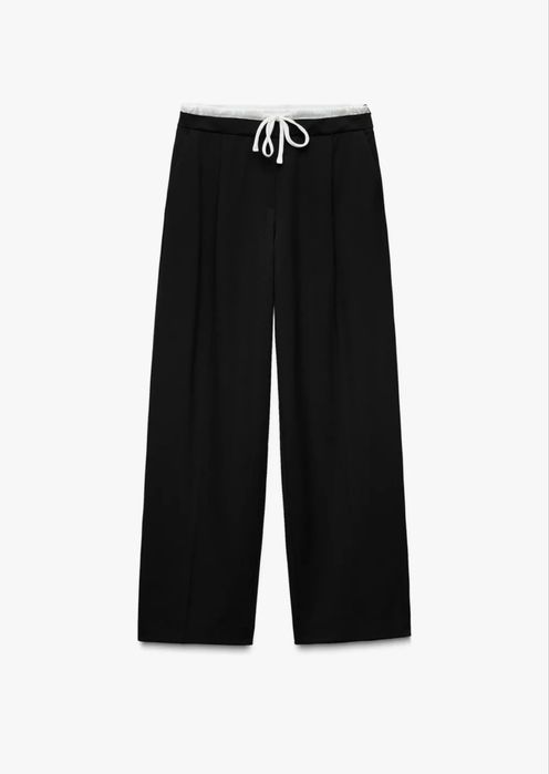 Штани брюки з подвійним поясом Zara S