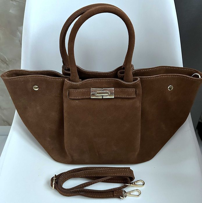 Torebka zamszowa, włoska CASSI