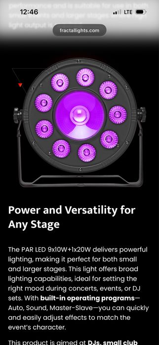 Продам чотири led Par