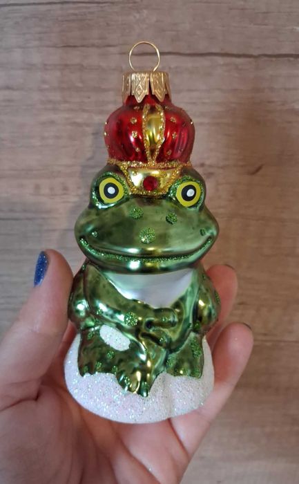 Szklane zabawki Żabki - 2 sztuki