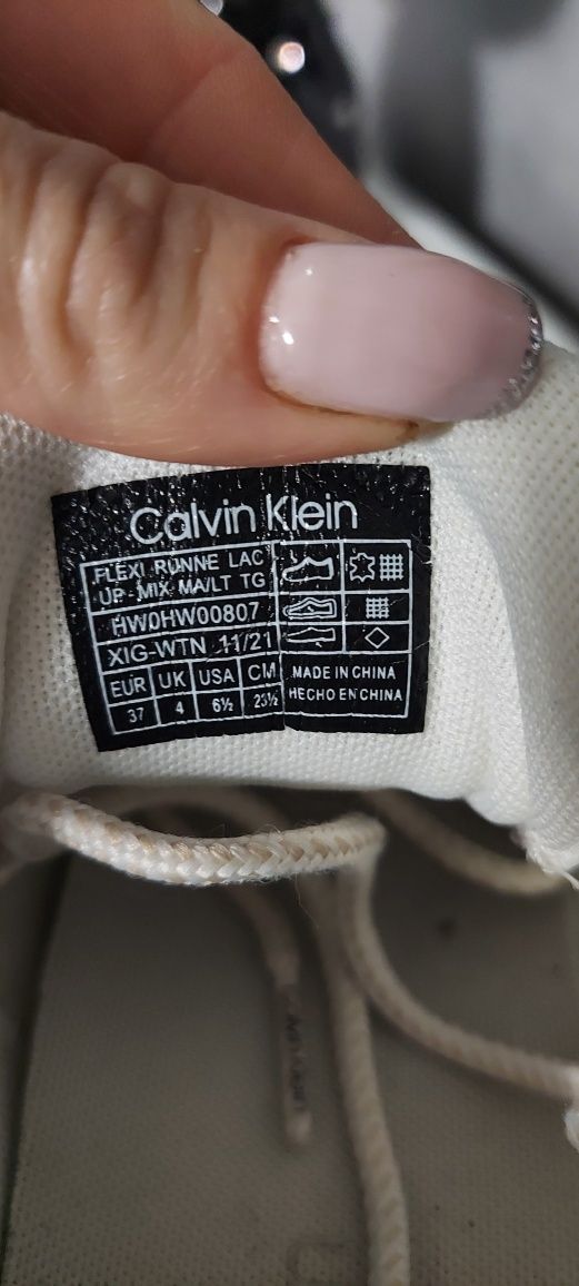 Calvin Klein 37 sneakersy skórzane