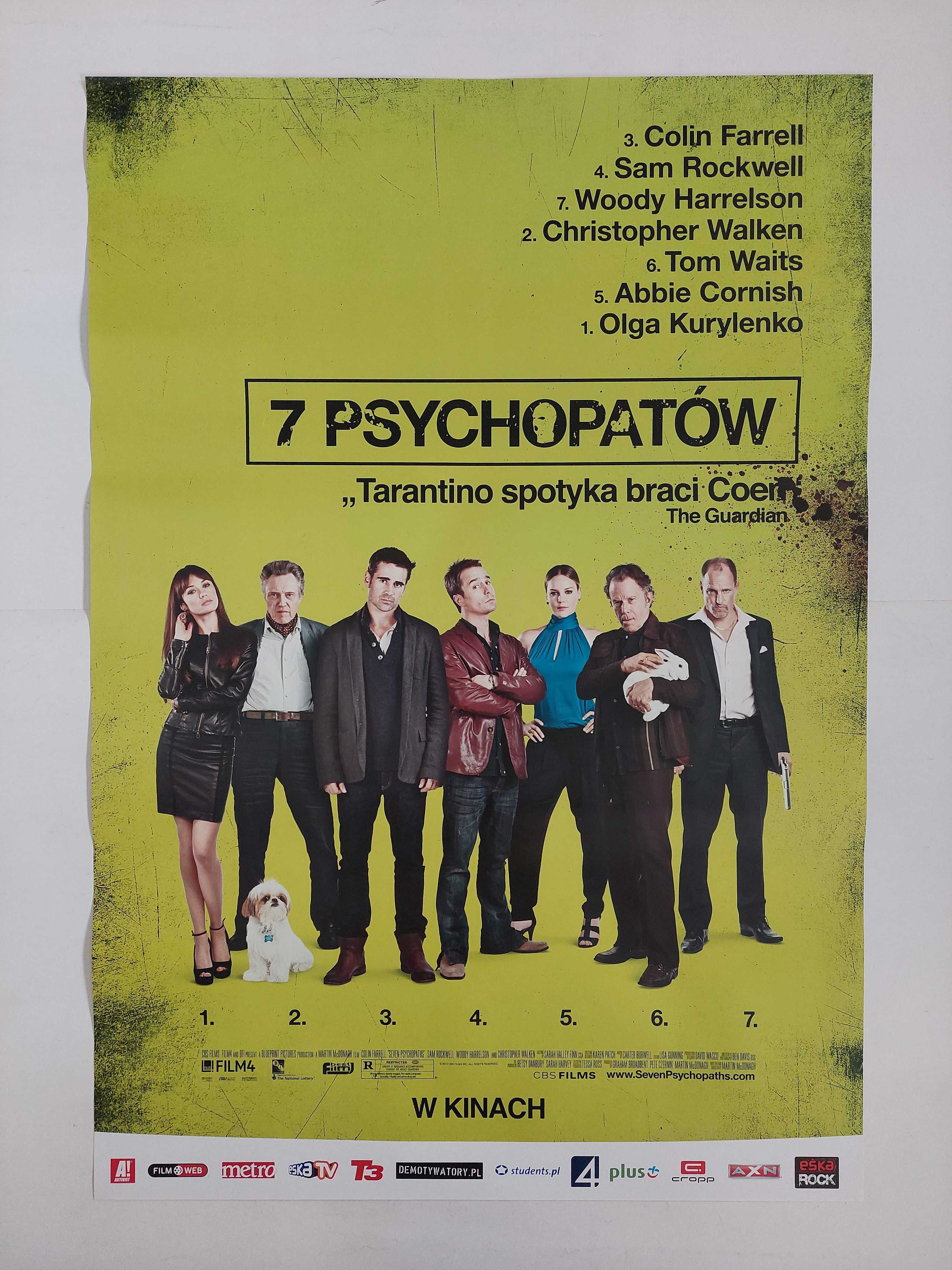 Plakat filmowy oryginalny - 7 psychopatów